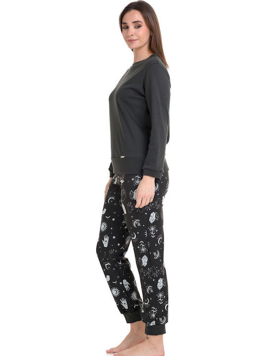Zen Intimates Winter Women's Pyjama Set Black