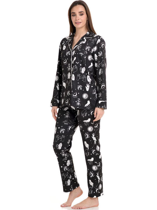 Zen Intimates Winter Women's Pyjama Set Black