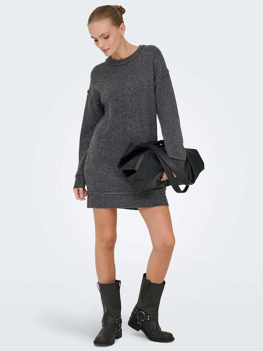 Life Rochie Mini Tricotată Gri Mediu Melanj
