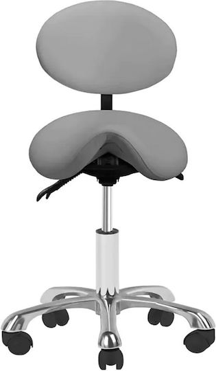 Salon Tech Medical Stool with Backrest Gray 124579