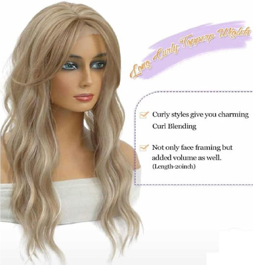 Erweiterung mit Clip in Blond Farbe 50.8cm Topper Toupet