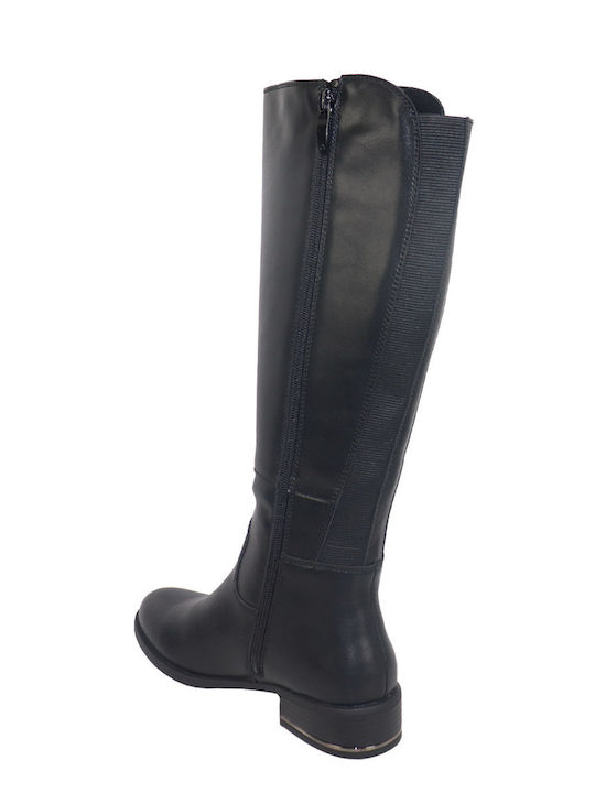 Leder Damenstiefel Schwarz