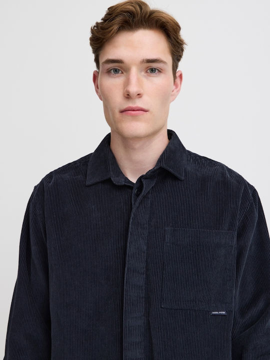 Long Sleeve Corduroy Overshirt Dark Navy