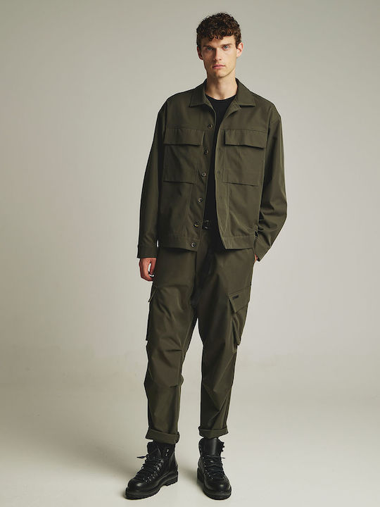Long Sleeve Overshirt Regular Fit Green