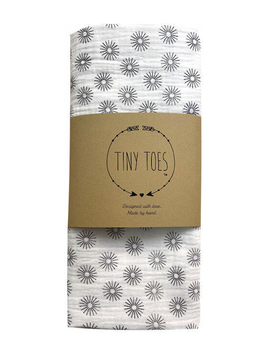 Tiny Toes Dot Scutec din Muselină Albastru 65x65εκ.