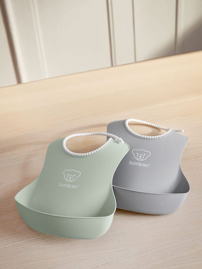 BabyBjorn Σαλιάρα Υφασμάτινη Powder Grey/Green 2τμχ