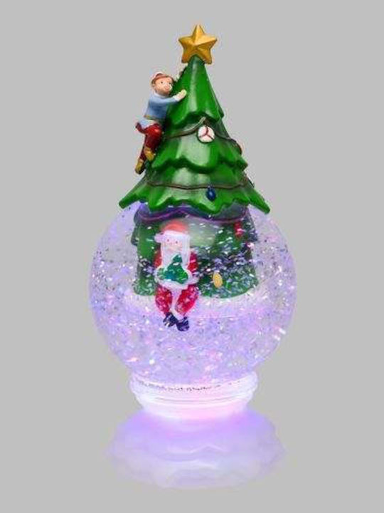 Christmas Snowball Illuminated with Santa Claus 11x23cm