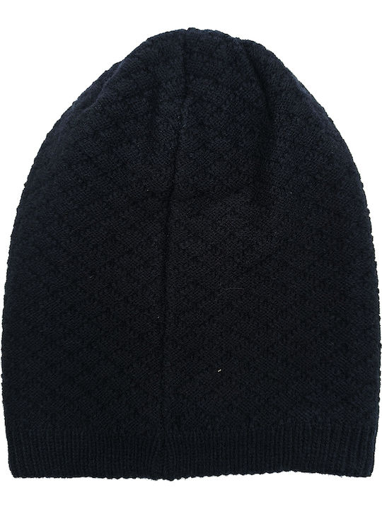Beanie Unisex Beanie Knitted in Navy Blue color