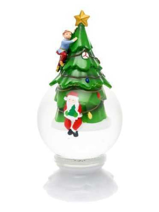 Christmas Snowball Illuminated with Santa Claus 11x23cm