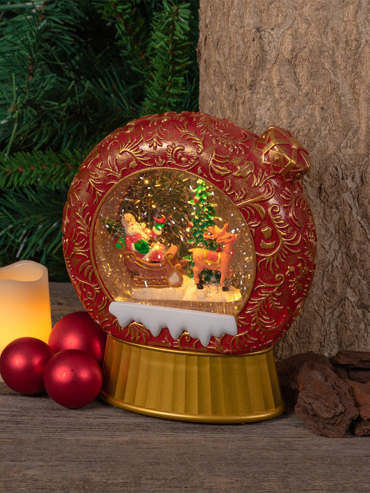 Christmas Snowball Illuminated with Santa Claus 17x20cm
