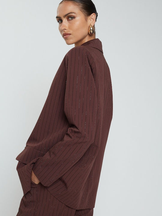 Mix & Match Showroom Γυναικείο Κρεπ Σακάκι Bordeaux