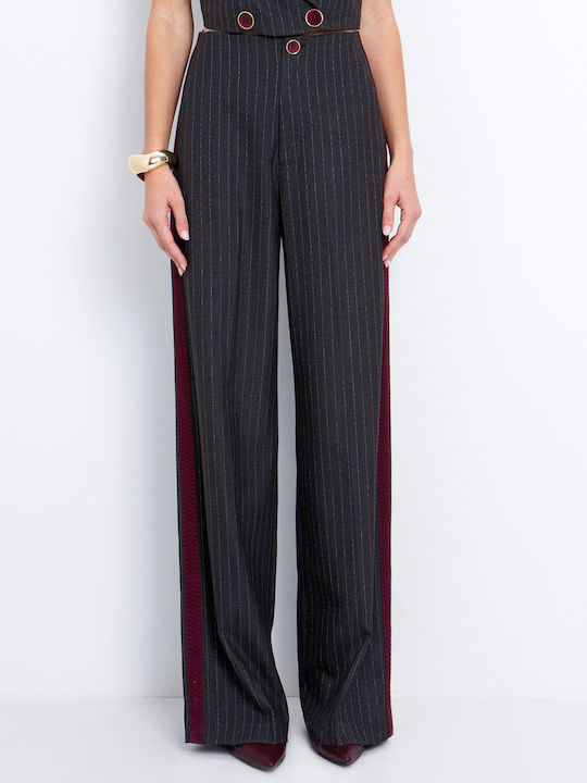 Women's Fabric Trousers Striped