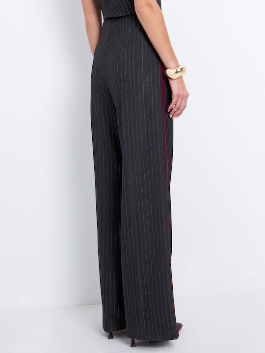 Women's Fabric Trousers Striped