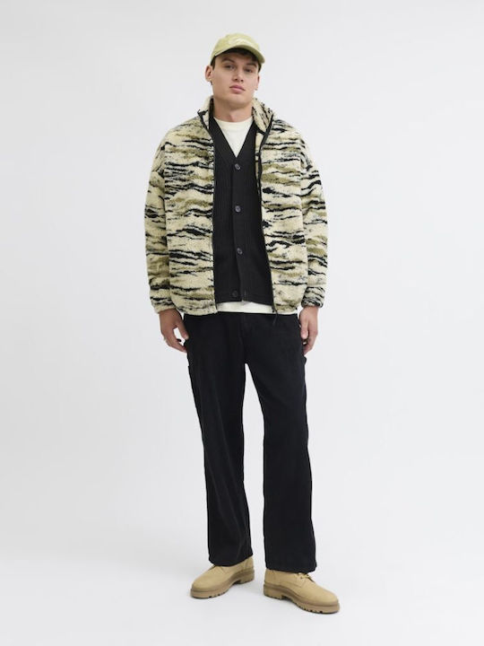 Herren Strickjacke mit Knöpfen Black