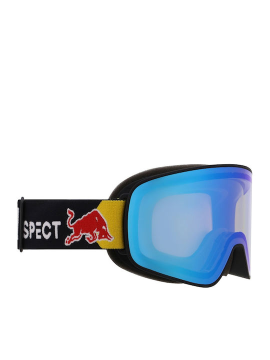 Red Bull Spect Μάσκα Σκι & Snowboard Ενηλίκων Μαύρη με Φακό Καθρέπτη σε Μαύρο Χρώμα