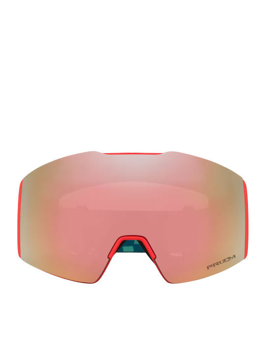 Oakley Fall Line M Mască de Schi și Snowboard pentru Adulți, Roz, cu Lentilă Polarizată Roz
