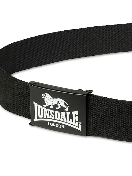 Lonsdale Curea pentru bărbați Din material textil Neagră