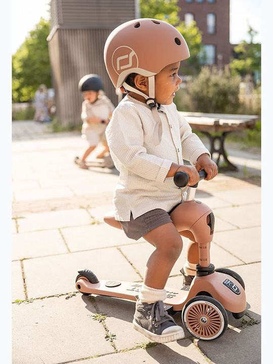 Scoot & Ride Παιδικό Κράνος για Ποδήλατο & Πατίνι Καφέ