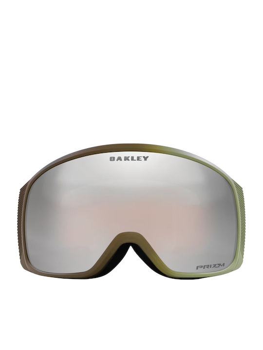 Oakley Flight Tracker M Μάσκα Σκι & Snowboard Ενηλίκων Μαύρη με Φακό σε Μαύρο Χρώμα