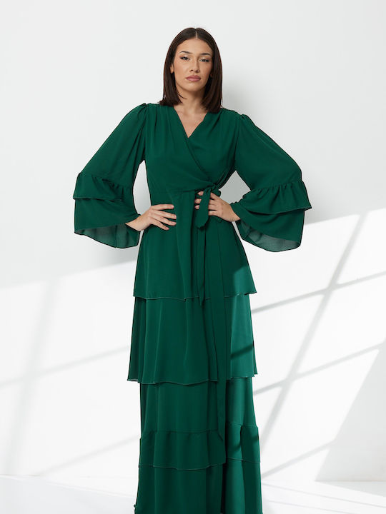 Summer Maxi Dress for Wedding / Christening Green