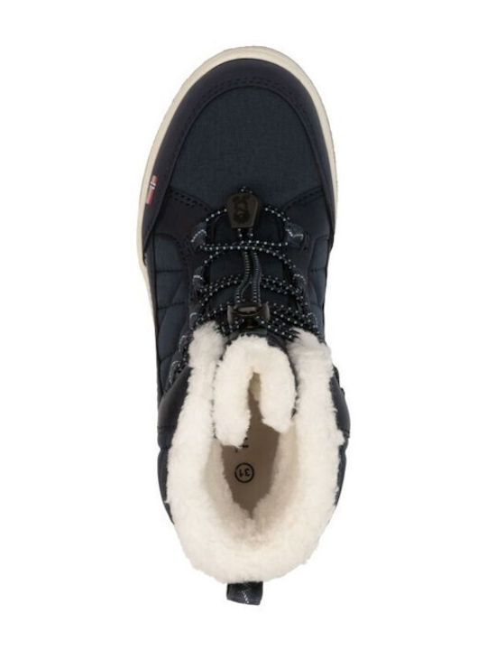 Kids Snow Boots with Laces Navy Blue