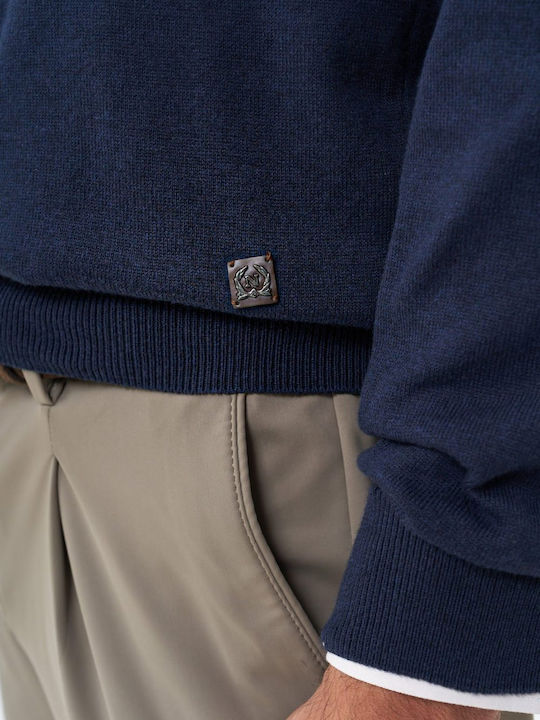 Herrenblusen Langarm Blau