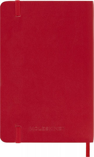 Moleskine 2026 Weekly Diary Pocket 9x14 Red Soft Cover 8056999275228