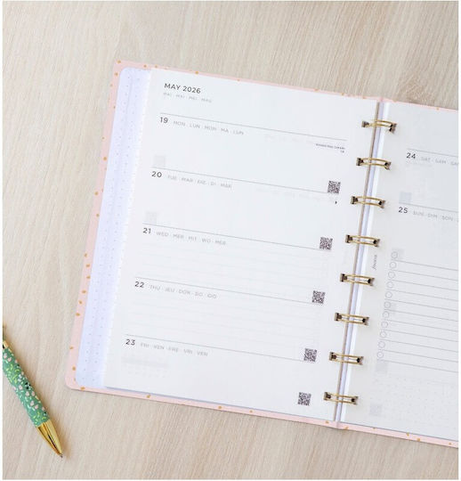 Notebook Confetti A5 2026 Planner Week On Two Pages 26-68298 Filofax 5059145605958