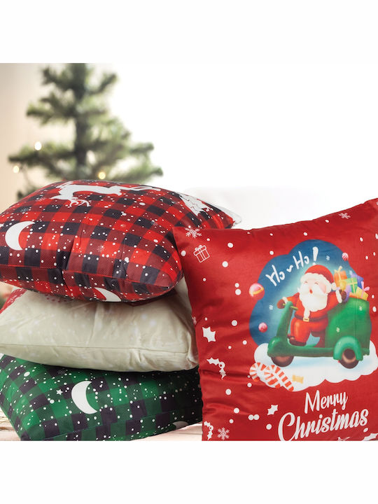 Das Home Weihnachtsdekoratives Kissen Platz Rot 45x45cm