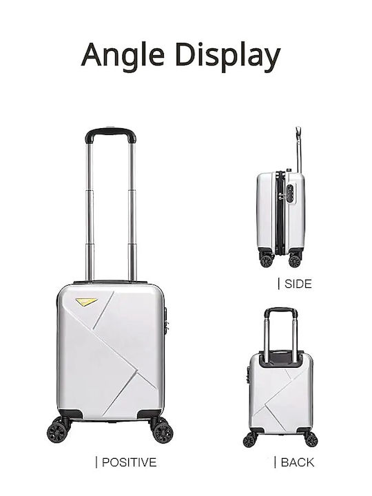 Carry-on Βαλίτσα Ταξιδίου Καμπίνας Σκληρή Γκρι με 4 Ρόδες Ύψους 20εκ.