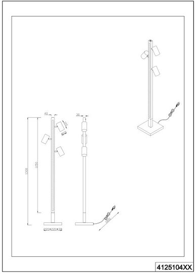 Trio Lighting Marley Φωτιστικό Δαπέδου Trio Lighting Marley Φωτιστικό Δαπέδου