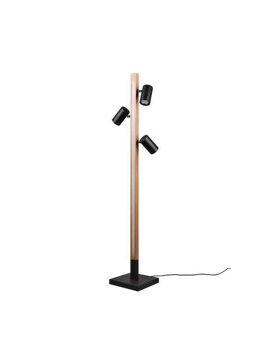 Trio Lighting Marley Φωτιστικό Δαπέδου Μαύρο