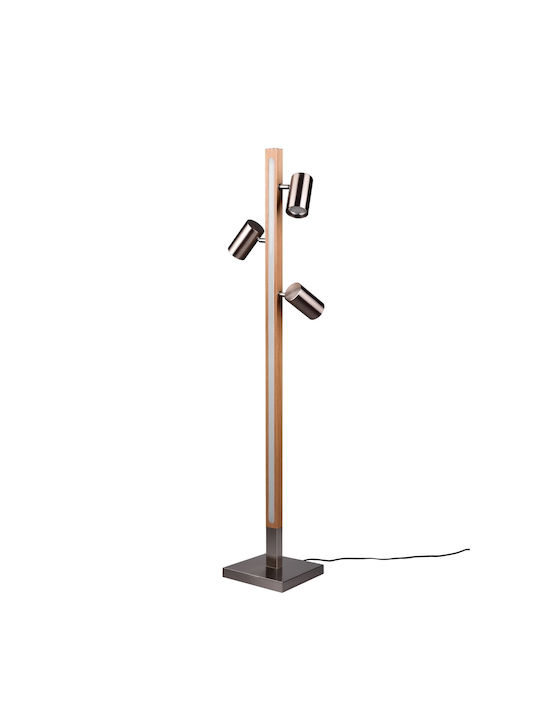 Trio Lighting Marley Φωτιστικό Δαπέδου Ασημί