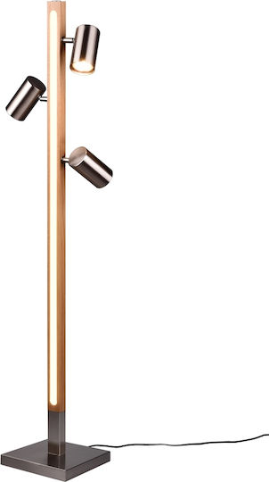 Trio Lighting Marley Floor Lamp Silver