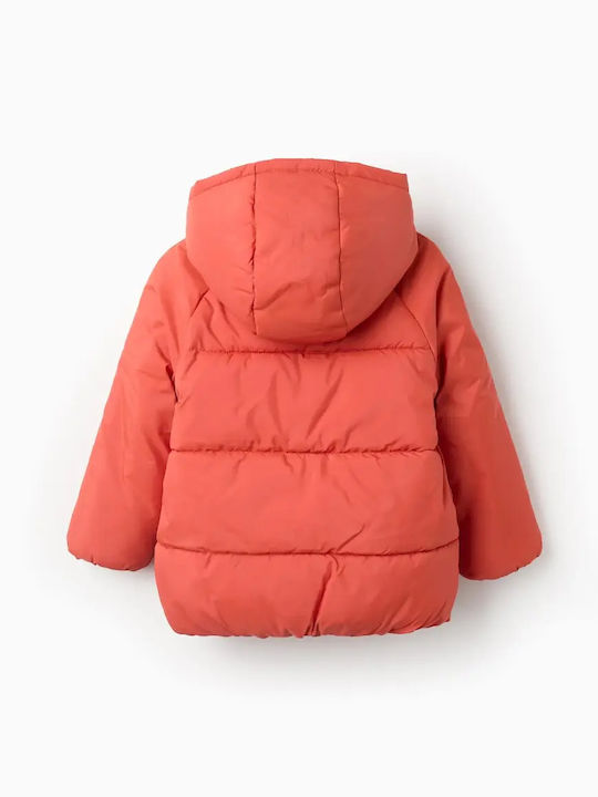 Kinder Freizeitjacke mit Futter & Kapuze Orange