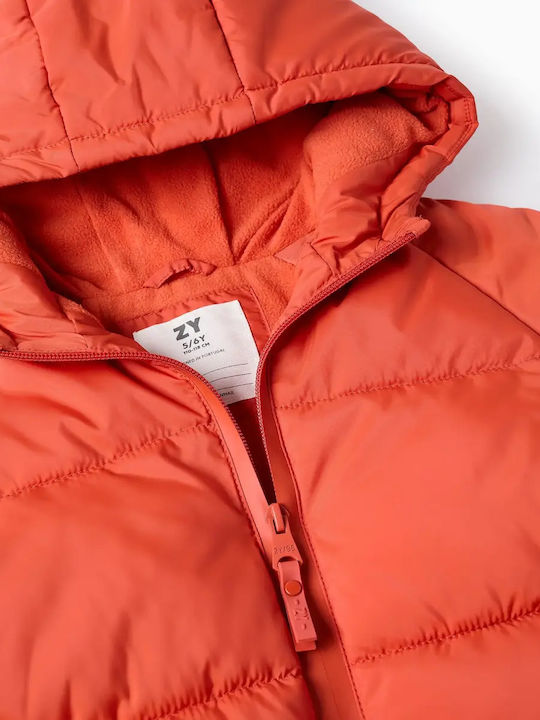 Kinder Freizeitjacke mit Futter & Kapuze Orange
