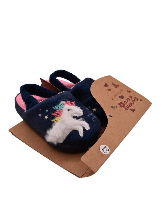 Kids Slippers Navy Blue