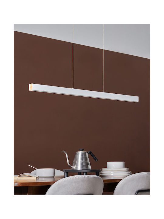 Beliani Висящо Осветително Тяло Бял LED