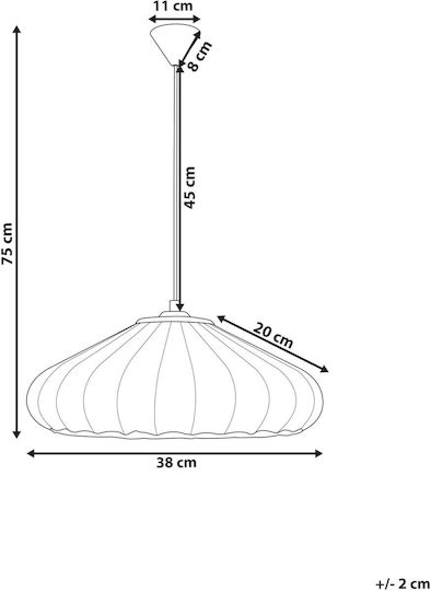 Beliani Pendant Light White