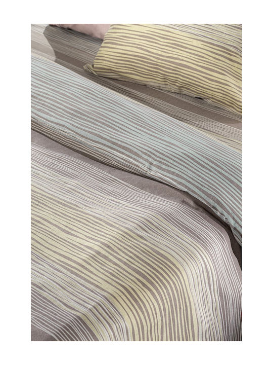 Guy Laroche Bettwäsche-Set Überdoppel Flanell 240x265cm. Palma Beige 4Stück