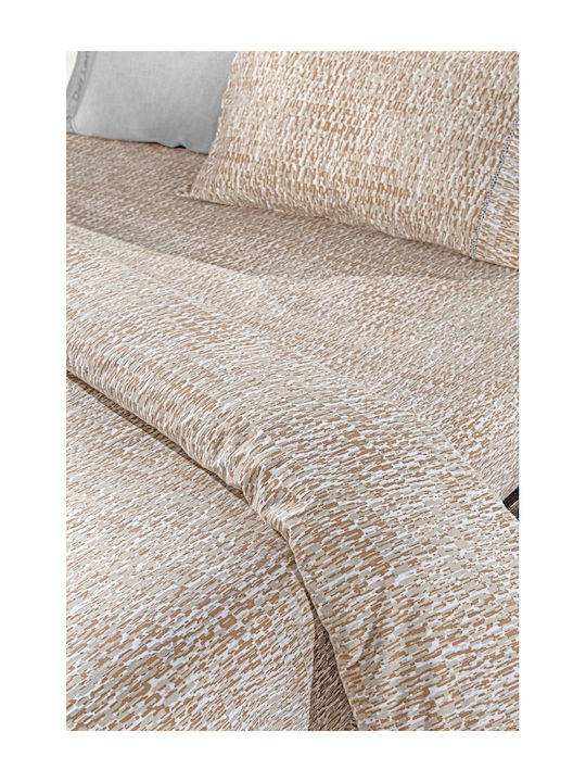Guy Laroche Sheet Sets Queen Flannel 240x265cm. Beaver Almond 4pcs
