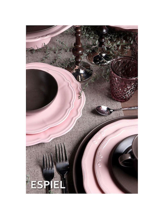 Espiel Set Gläser Wasser aus Glas in Lila Farbe Mit Stiel 4Stück