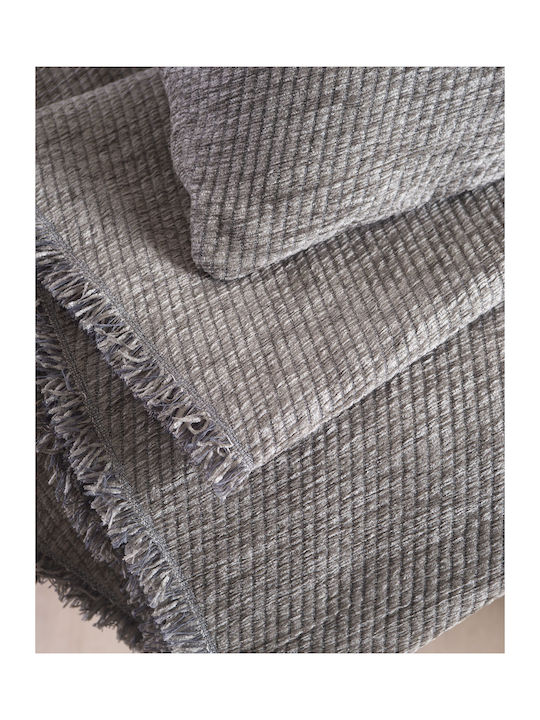 Rythmos Charlie Ριχτάρι Πολυθρόνας Chenille 180x160εκ. Γκρι 117-191-3033