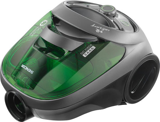 Sencor SVC 1016GR Ηλεκτρική Σκούπα 800W με Κάδο 1.5lt Μαύρη