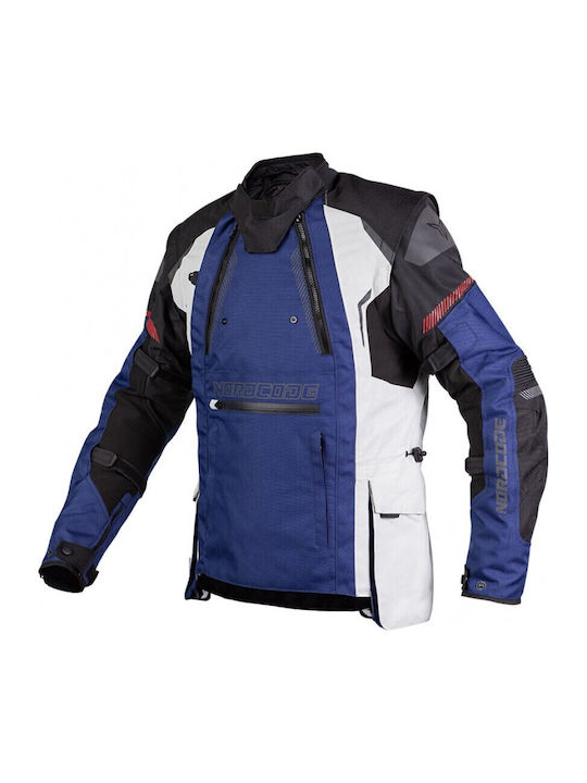 Nordcode Safari Мъжко Мотоциклетно яке Водоустойчив Grey/Blue