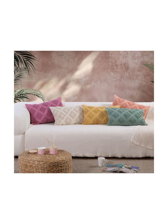 Nef-Nef Homeware Μαξιλάρι Καναπέ Josh από 100% Βαμβάκι Peach 33x55εκ.