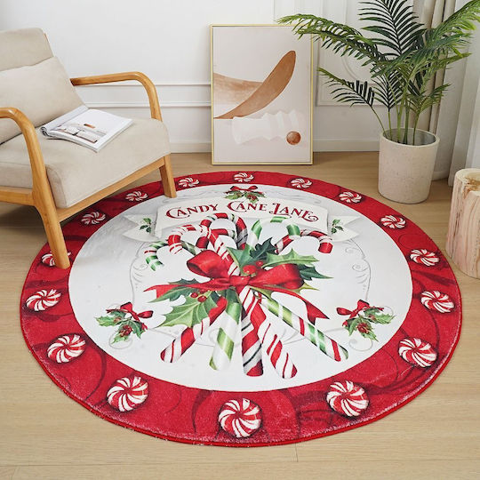 Christmas Rug “Candy” Imitation Cashmere 100x100cm Ry04-100 Christmas Rug “Candy” Imitation Cashmere 100x100cm Ry04-100