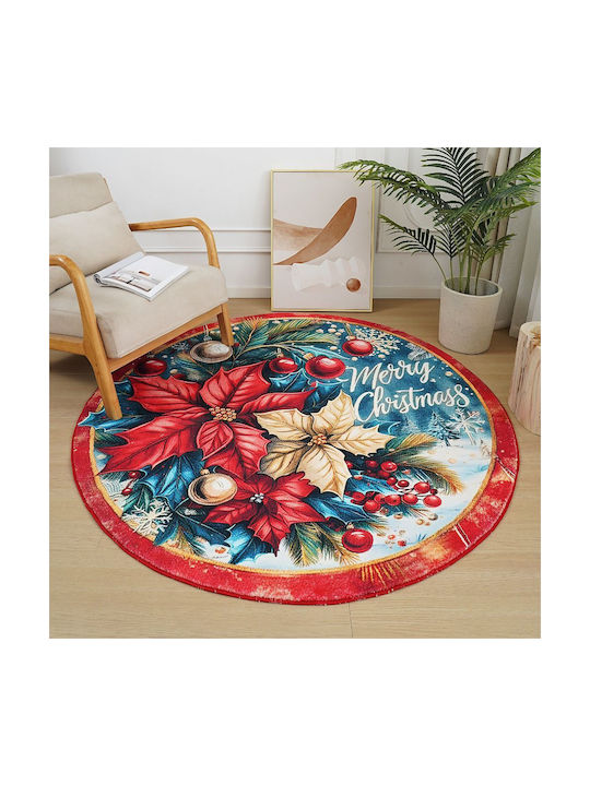 Коледен Килим “Люле" Imitation Cashmere 150x150cm Ry01-150