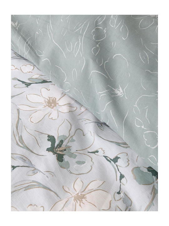 Nima Bettdecke Großes Doppelbett 220x240cm Celeste Grey, Mint