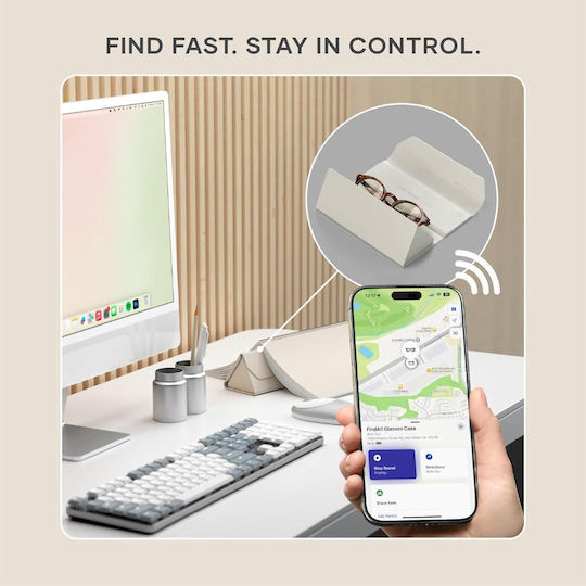 Satechi Find My Θήκη Γυαλιών Αναδιπλούμενη με Μαγνητικό Κλείσιμο Ροζ